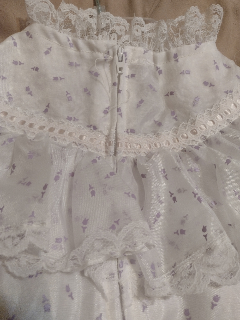 Vintage Merry Girl Fancy Party Dress Frilly Size 10 With Liner Made In The USA - Picture 5 of 7
